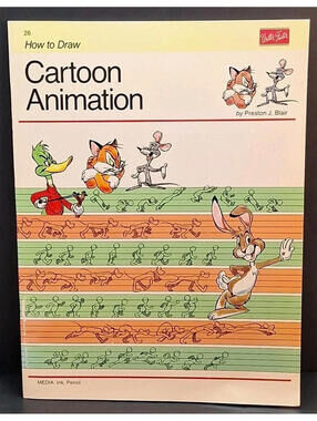 VTG How To Draw Cartoon Animation by Preston J. Blair 1980 Walter Foster Publish